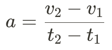 formula de acceleración